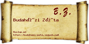 Budaházi Zéta névjegykártya